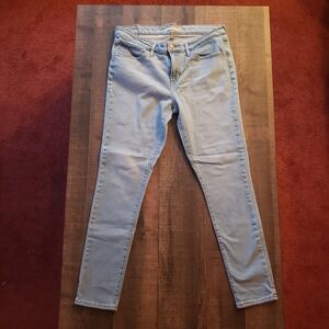 Levi Strauss 711 Skinny Womens Juniors Light Wash Stretch Levi's Jeans 32x28 EUC